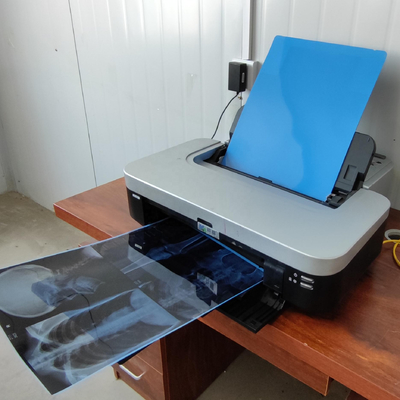 Impresora de chorro de tinta médica de Canon Epson de la película del chorro de tinta del ANIMAL DOMÉSTICO azul de la pulgada 14*17 Film