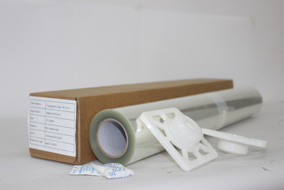 115 micrones de películas de pantalla de seda 17&quot; película transparente solvente Rolls de X30m Eco