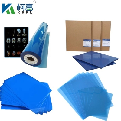 Tamaño personalizado Imágenes médicas de tinta de rayos X basadas en PET azul / película láser para clínicas y hospitales