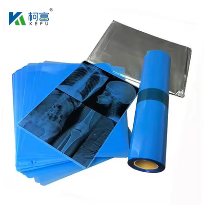 Película de rayos X médica Película de inyección de tinta azul seca 210 micrones CT DR Película A4 8x10 Hoja o rollo para medios de impresión de inyección de tinta médica